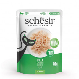 Допълваща мокра храна за котки Schesir Complimentary Wet Cat Chicken пилешко филе  в желе