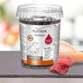 Лакомство за кучета Platinum Fit-Sticks Chicken+Lamb пръчици с 76% Прясно пилешко и агнешко месо 