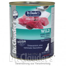 Пълноценна, консервирана кучешка храна  Dr.Clauder's Selected Meat Wild Game с дивеч