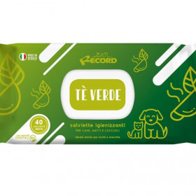  Мокри кърпи за кучета и котки RECORD WET WIPES Green Tea с аромат на зелен чай