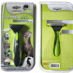 Грууминг инструмент за късокосмести кучета Croci Powerfur Groomer за премахване на подкосъма M размер