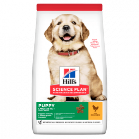 Hill’s Science Plan Canine Puppy Large Breed с пилешко - За подрастващи кучета от едри и гиганстки породи, над 25кг  опаковка 14.5 кг  и 16 кг + подарък чанта