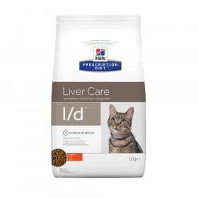 Hills Prescription Diet l/d - диета при хронична чернодробна недостатъчност при котки 1.5 кг.