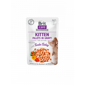 Brit Care Cat Pouch KITTEN - Tender Turkey in Gravy - пауч за малки котенца с пуешко в сос