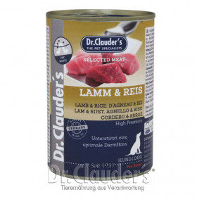 Пълноценна, консервирана кучешка храна Dr.Clauder's Selected Meat Lamb & Rice с Агнешко месо и ориз