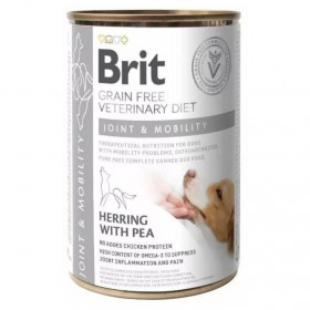 Пълноценна, консервирана храна за кучета Brit Veterinary Diets Joint & Mobility за поддържане на здравето на ставите и подобряване на подвижността с Херинга и грах, БЕЗ ЗЪРНЕНИ КУЛТУРИ