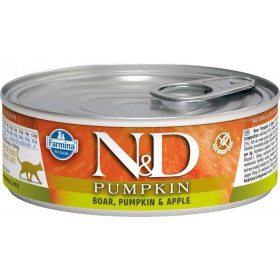 Консерва за котки N&D CAT BOAR PUMPKIN&APPLE - с глиган,тиква и ябълка