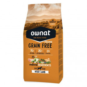 Натурална суха храна  за кучета OWNAT PRIME ADULT LAMB  - БЕЗ зърнени култури, с 40% свежо агнешко месо