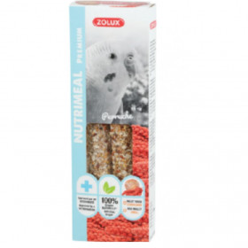 Крекери за средни папагали Parakeet Nutrimeal Stick Treats с червено просто и мидени черупки