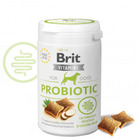Хранителна добавка  Brit Vitamins Postbiotic витамини за кучета с храносмилателни проблеми или приемащи антибиотици, за естествен бактериален баланс, под формата на лакомства