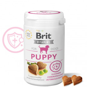 Хранителна добавка за подрастващи кученца Brit Vitamins Puppy витамини за здравословен растеж и развитие, под формата на лакомства