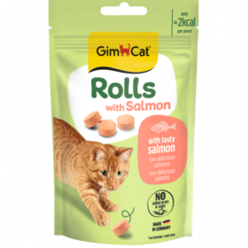 Котешки лакомства GIMCAT ROLLS WITH SALMON със сьомга - 50г