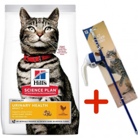   Суха храна за кастрирана котка Hill's Science Plan Urinary Health Adult с пилешко  опаковка 7 кг + подарък  двулицева чанта