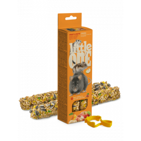 Крекери за дребни гризачи Little One Sticks с плодове и ядки 2х60 гр.