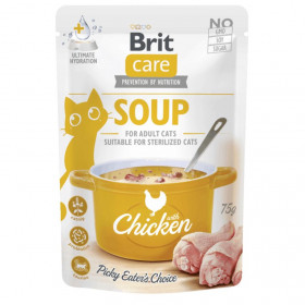 Супа за котки Brit Care Cat Soup with Chicken фино пилешко месо в бульон, БЕЗ зърнени култури