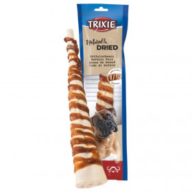 Монопротеиново кучешко лакомство Trixie Buffalo tail Биволска опашка, обвита с биволско месо