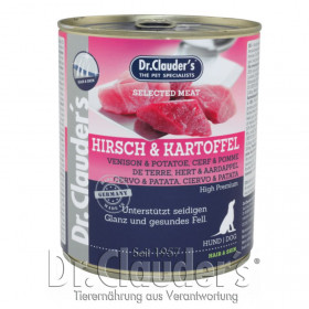 Пълноценна, консервирана кучешка храна Dr.Clauder's Selected Meat Venison & Potato с Еленско месо и картофи