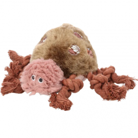 Кучешка играчка Flamingo TOY ROZETTE TURTLE WITH ROPE OLD PINK  ретро плюшена костенурка с въжета