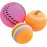 Играчка за котки Zolux  3 MIXED BALLS - неонови топки 4см