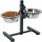 Две купи със стойка Zolux  Stainless Steel Dog Bowls с регулираема височина, изработени от неръждаема стомана